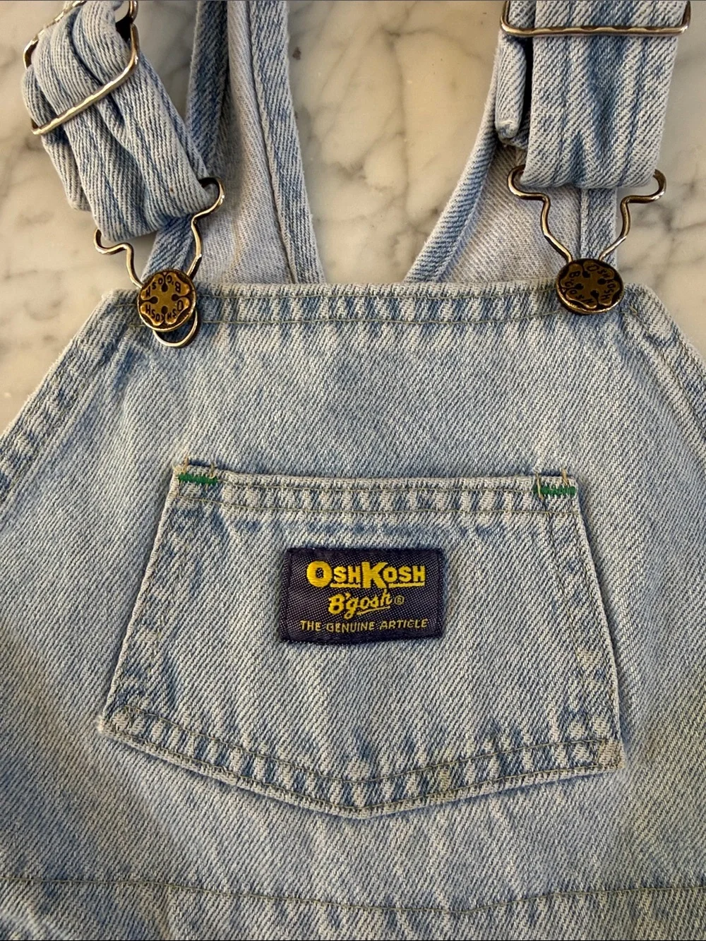 VTG Oshkosh B’gosh Vestback Denim Short Overalls short size 6Y